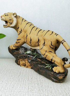 石湾公仔陶瓷摆件大师精品十二生肖老虎威振震四方客厅电视柜玄关