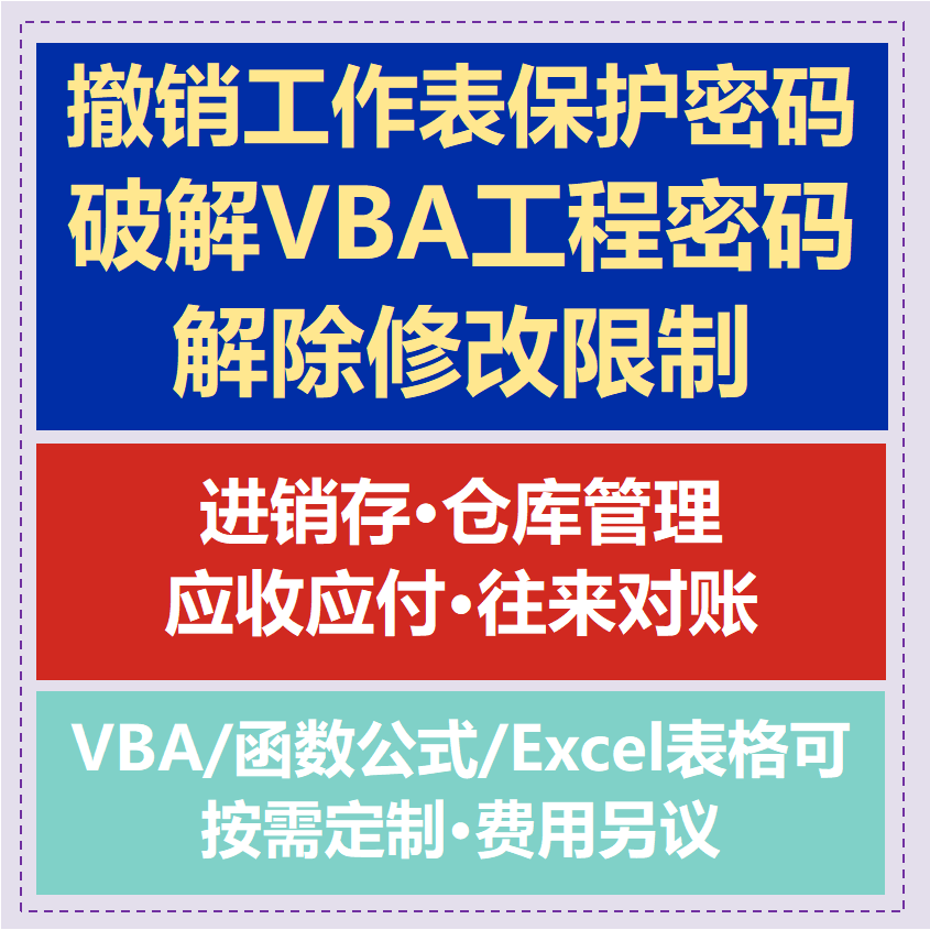 excel撤销工作表密码保护破解除word/ppt/pdf文档vba密码工程宏解 - 图1