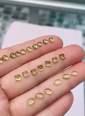 女蛋面裸石甜美绿色可镶钳戒面