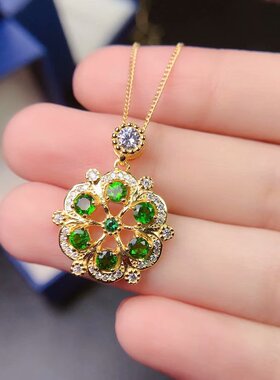 正圆形3*3mm群镶嵌晶石吊坠空托