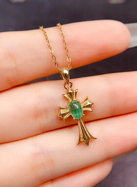 女银十字架吊坠空托s925纯银饰品