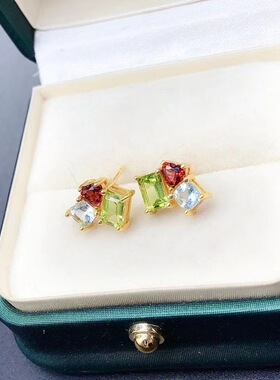 银简单爪镶空托银女耳钉饰品