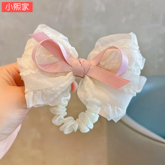 Super fresh! Little princess summer bow rubber band