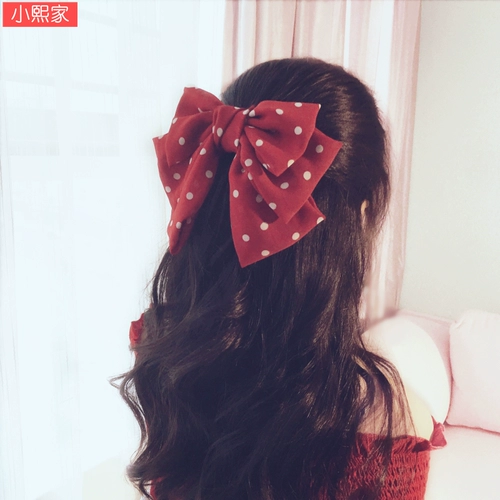Красная заколка для волос с бантиком, брендовый аксессуар для волос, шпильки для волос, популярно в интернете