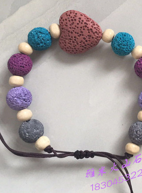 彩色火山石手链原创饰品景区民族