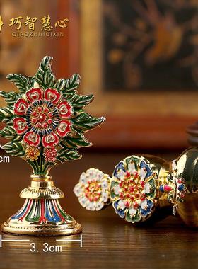 尼泊尔鎏金彩绘密宗法器