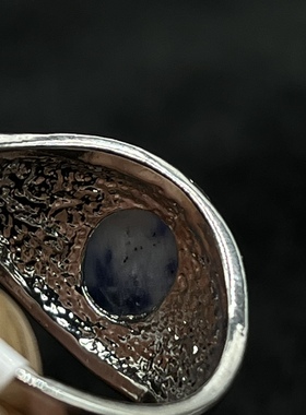 藏式民族风蒙文化藏银紫晶石戒指指环男女款戒指珠宝首饰饰品