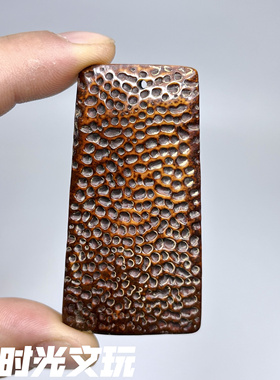 天然藏区六朝甲富甲天下吊坠手把件文玩无事牌文玩收藏护身饰品