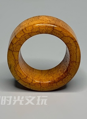 天然老牦牛骨跑环平安扣项链