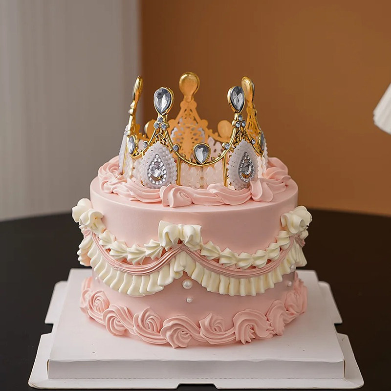 皇冠蛋糕装饰摆件蕾丝大女王皇冠复古珍珠水晶公主生日烘培插件,淘宝优惠券,粉丝福利购,淘宝优惠卷