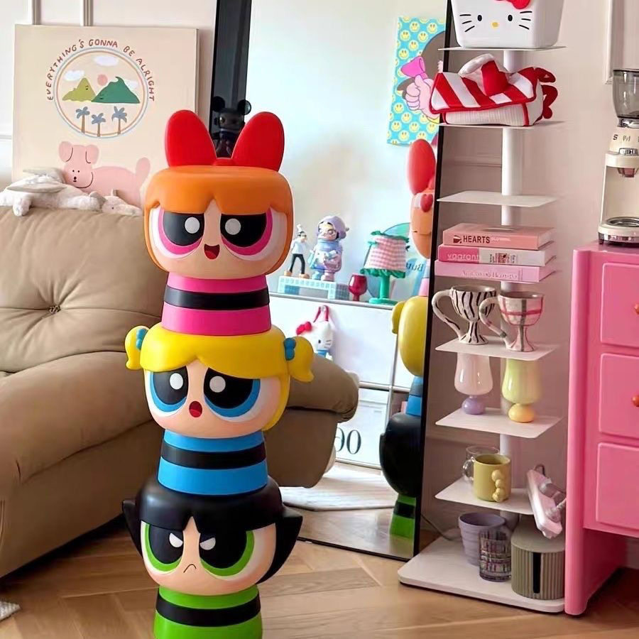 飞天小女警凳子矮凳换鞋凳入户门玄关卡通坐凳潮玩沙发凳装饰摆件,淘宝优惠券,粉丝福利购,淘宝优惠卷