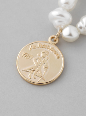 ANEMONE项链巴洛克珍珠x硬币