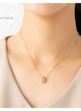 creamdot日系简约金属豆豆项链