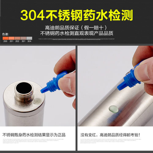 皂液器厨房水槽用洗洁精瓶子按压瓶洗菜盆洗涤剂 304不锈钢按压器 - 图1