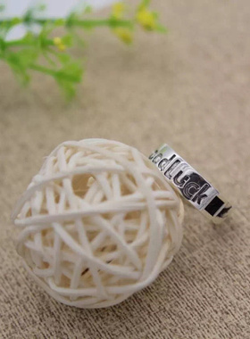 韩版纯银复古链条幸运配饰戒指