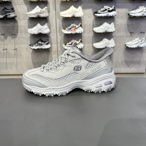 Skechers斯凯奇女子一脚蹬闪穿鞋缓震百搭厚底熊猫鞋老爹鞋150868 - 图0