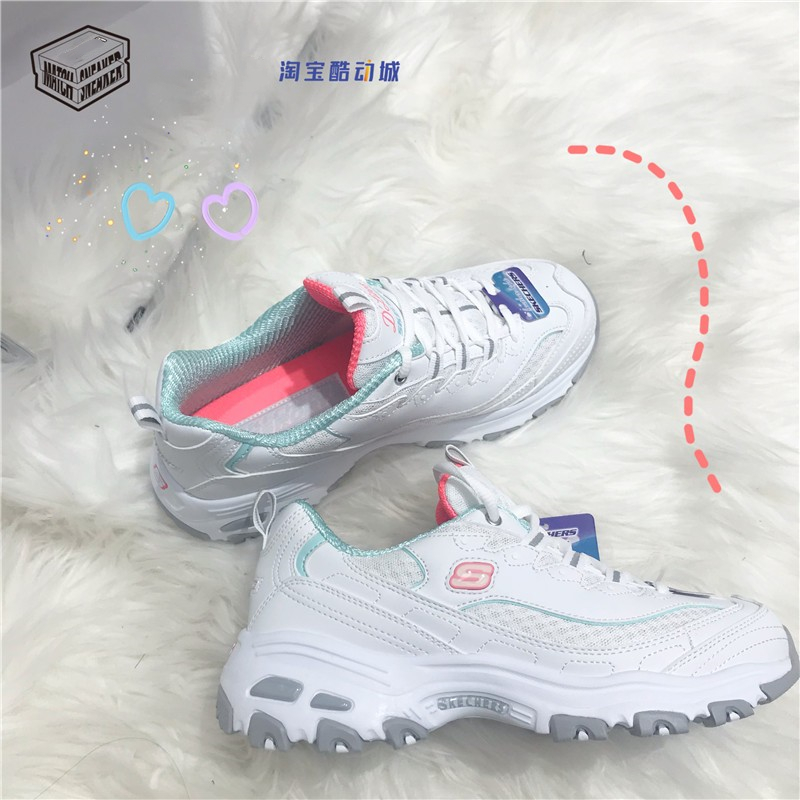 Skechers斯凯奇复古小白熊女子海军蓝厚底熊猫鞋运动鞋99999863 - 图2