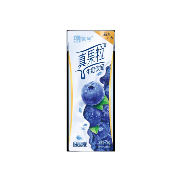 【4月新货】蒙牛真果粒蓝莓味250g*12盒整箱营养真实果粒牛奶饮品-图3