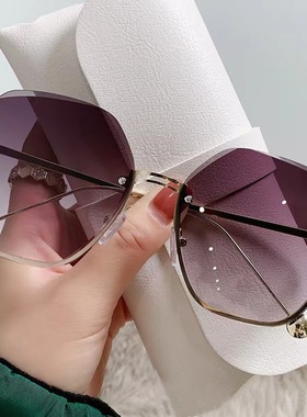 框切边太阳镜女2024新款时尚