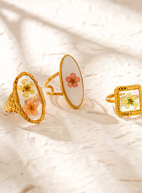 文艺复古时尚不锈钢开口戒指