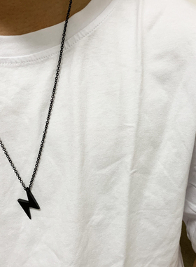 男女情侣小闪电吊坠项链情侣项链