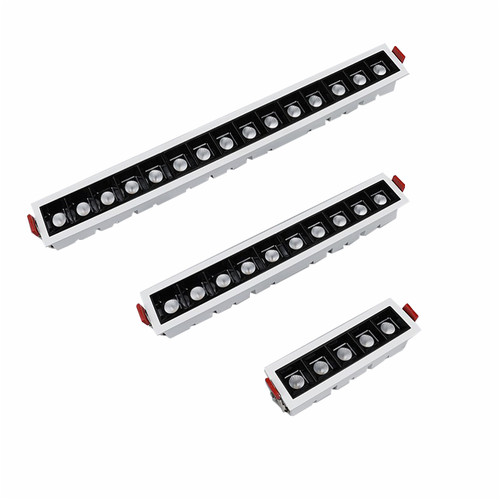 嵌入式线条灯条形格栅射灯5头 15头 10头线条灯cob射灯筒灯无主灯 - 图3