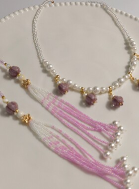 限时特价 原创古风铃兰短璎珞 汉服配饰清新流苏小钗新中式发簪