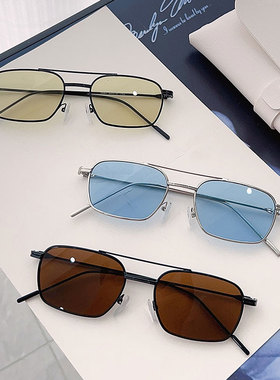 小脸墨镜女窄框个性有色太阳镜潮