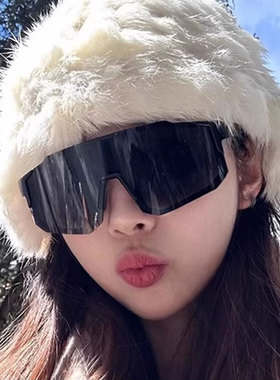 登山户外偏光墨镜连体式镜片遮阳