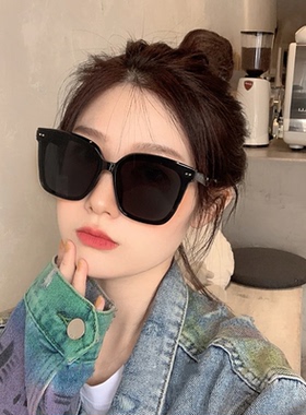 韩系方形框偏光墨镜女大框显脸小