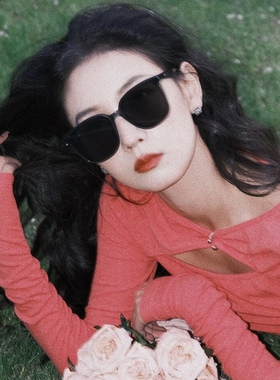 谭松韵同款墨镜方框显脸小驾驶镜