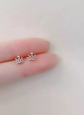 银针不对称星星小耳钉迷你隐形小众设计感简约耳饰日常百搭耳骨钉
