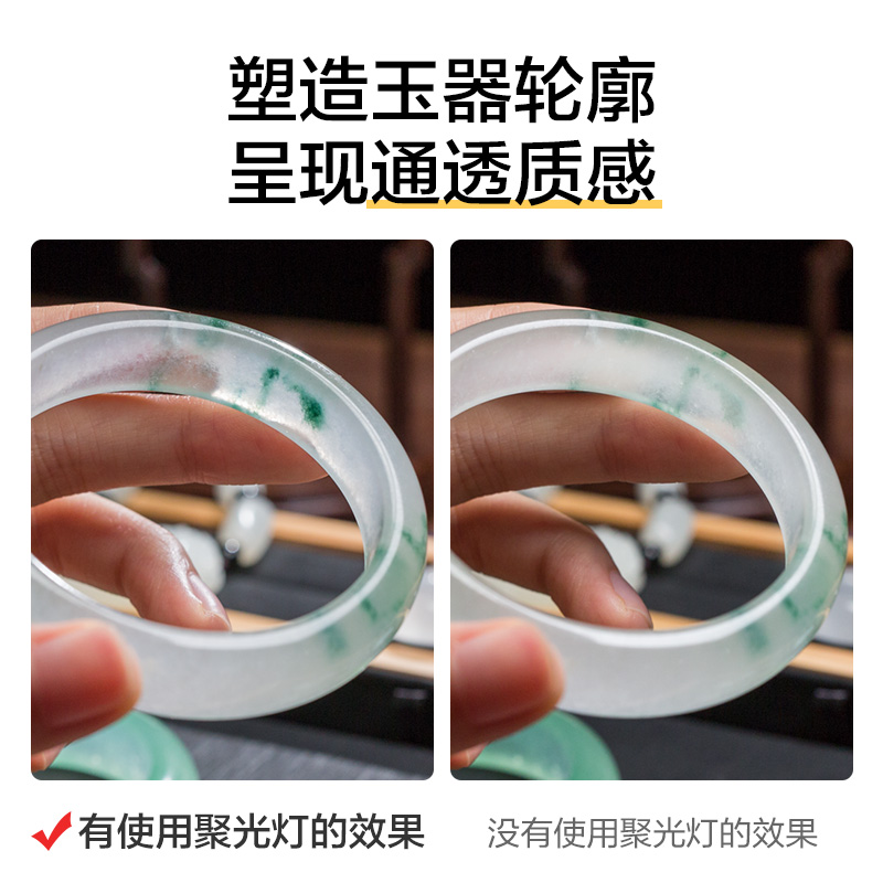 南冠南光LED拍照摄影摄像外拍打光灯具淘宝珠宝玉器翡翠首饰品室内桌面拍摄视频直播照相补光灯常亮柔光灯-图1