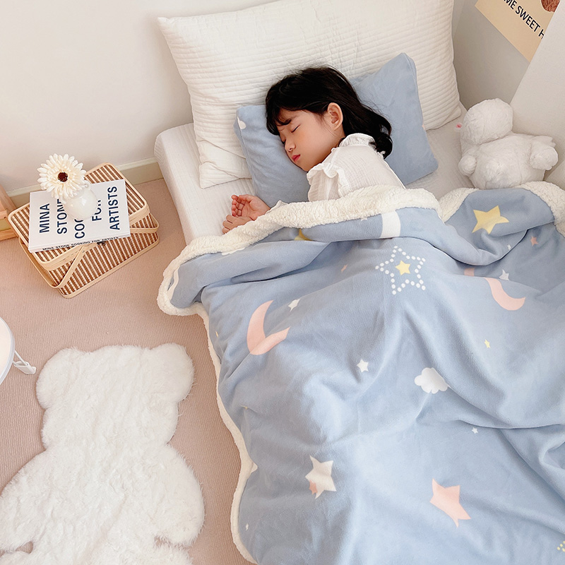 小毛毯午睡冬季毯子珊瑚牛奶绒毛绒床单加厚沙发披肩被子盖毯床品