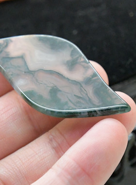 圆梦开运阁天然印度水草玛瑙随形吊坠