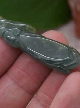 圆梦开运阁老坑油青漂雪花A货翡翠铃兰兰花吊坠贵人气质 6号