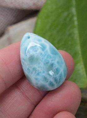 鹏明仙海纹石/拉利玛水滴吊坠