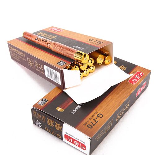 听雨轩G-770凌派中性签字笔0.7笔芯黑速干商务子弹头碳素笔顺滑笔 - 图2