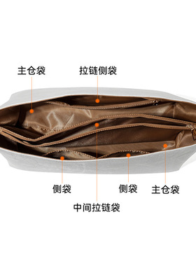 适用MC子母包内胆包中包L-50多分层整理拉链内袋防水杜邦纸内胆包