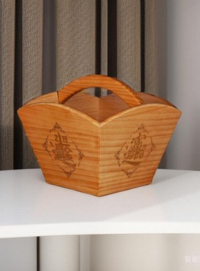 招财木制斗仿古老米斗中式家居斗