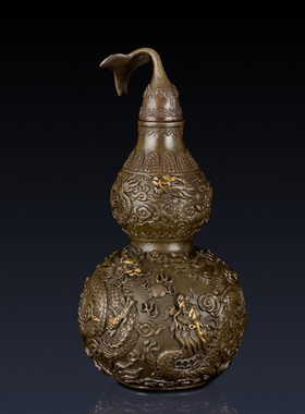 纯铜办公室仿古风礼品葫芦摆件