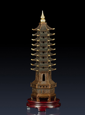 纯铜文昌塔摆件家居客厅饰品办公室书房旺文文昌塔工艺品礼品摆件