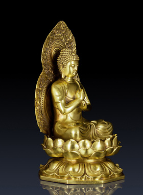 纯黄铜大日如来佛摆件家居本命佛属羊猴本命佛工艺品摆件家饰佛像