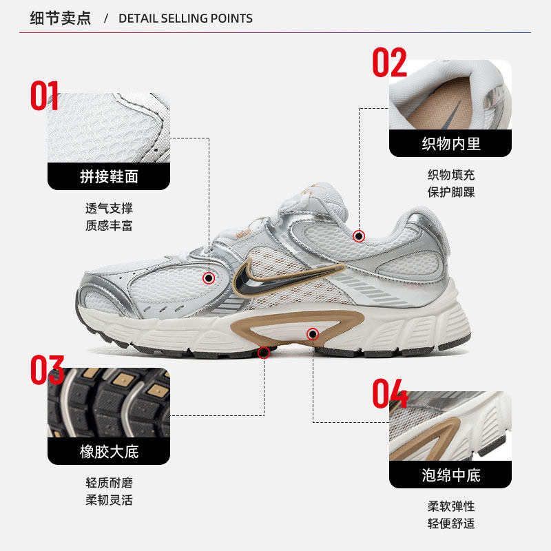 NIKE�Ϳ˹ٷ���Ь�ܲ�Ь2025�¿�� V5 RNR �����˶������ϵ�Ь �������ӡ�HJ5228-102~�⳾��ɫ/����/��ͼ�� 39