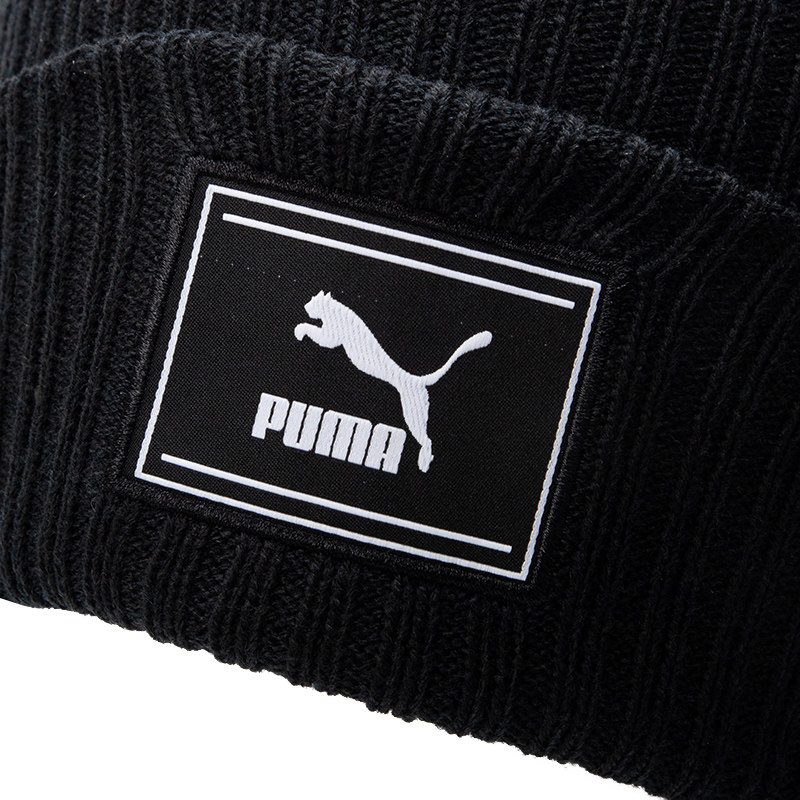 PUMA彪马线帽男女帽冷帽秋冬保暖黑色针织休闲帽情侣套头帽毛线帽,淘宝优惠券,粉丝福利购,淘宝优惠卷