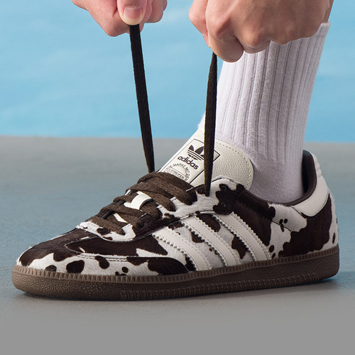 adidas阿迪达斯三叶草男女鞋SAMBA印花运动鞋休闲德训鞋KK2238 - 图0