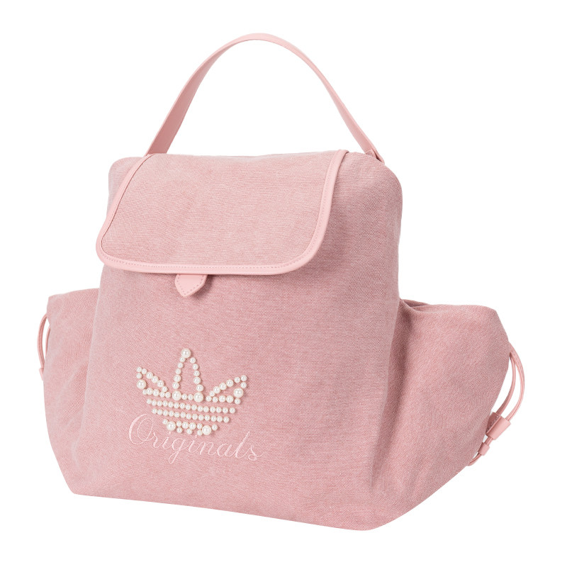 Adidas Pink Clover Backpack 2026 New Backpack Men's and Women's Casual School Bag Travel Bag KW1271