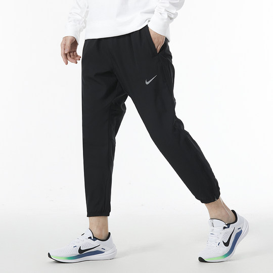 耐克官网正品男子黑色圆领休闲运动T恤短袖长裤两件套冬季套装男