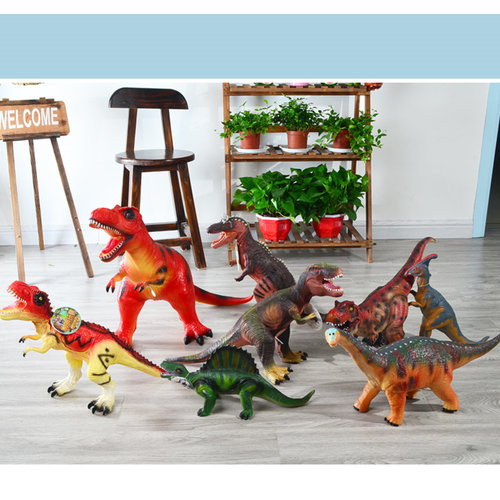 超大仿真恐龙软胶耐摔蛇颈龙腕龙霸王龙恐龙模型儿童恐龙 玩具 - 图2