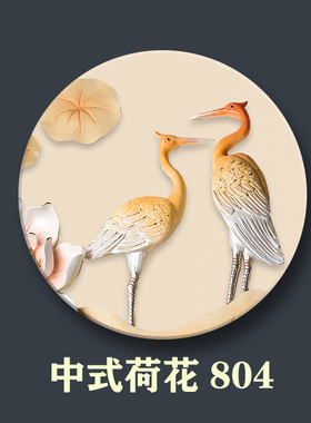双面大理石定制屏风玄关隔断中式荷花装饰石材画摆件圆形方形定做